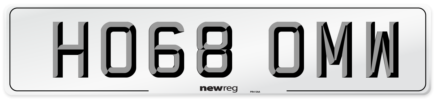 HO68 OMW Number Plate from New Reg